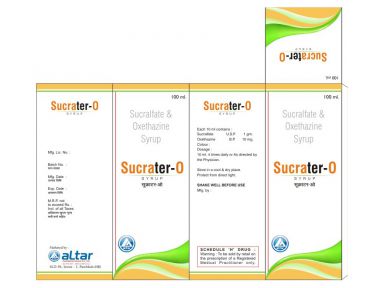 SUCRATER - O - Altar Pharmaceuticals Pvt. Ltd.